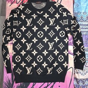 Louis Vuitton Paris Monogram Jacquard Crewneck Pullover | XXL